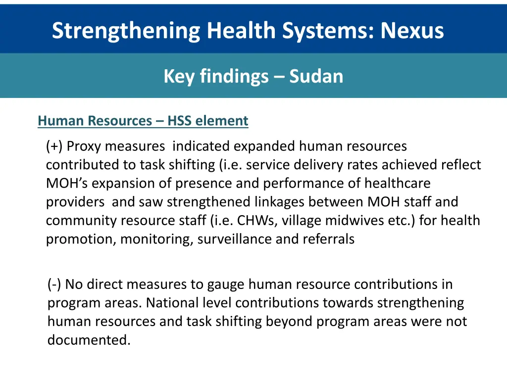 strengthening health systems nexus 8