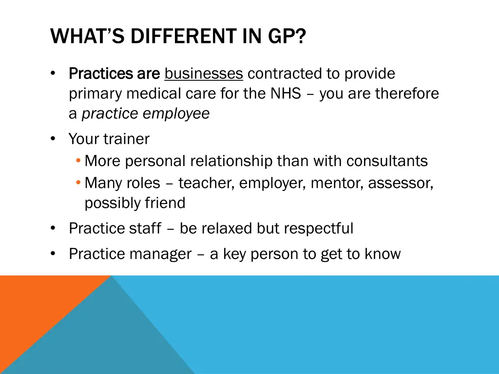 what s different in gp