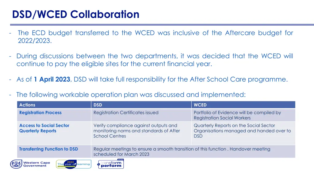 dsd wced collaboration