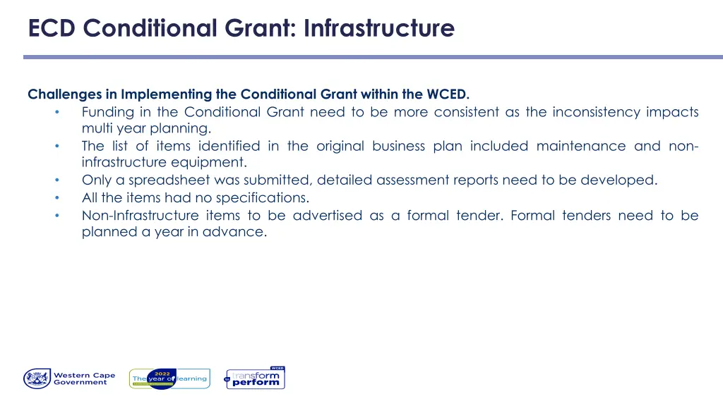 ecd conditional grant infrastructure 2