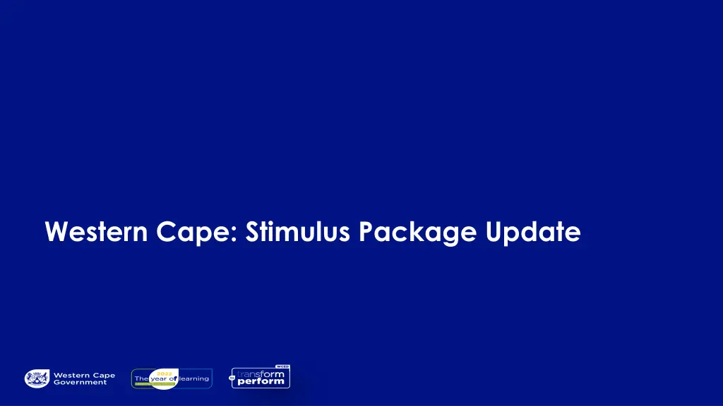 western cape stimulus package update