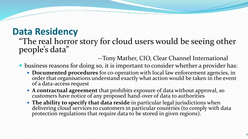 data residency the real horror story for cloud