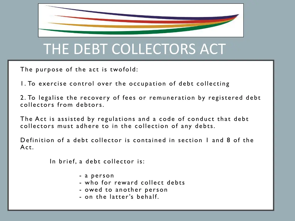 the debt collectors act