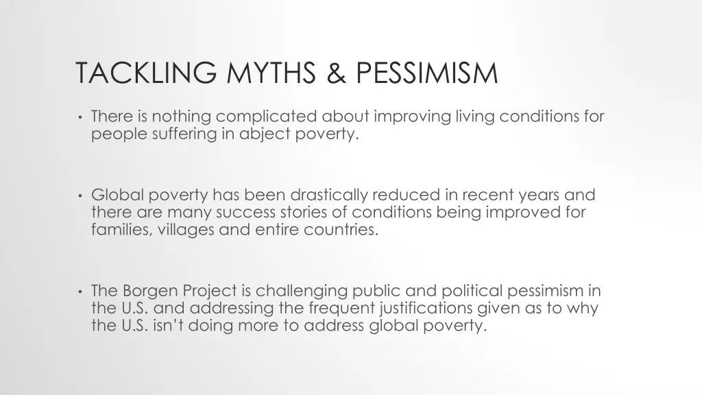 tackling myths pessimism