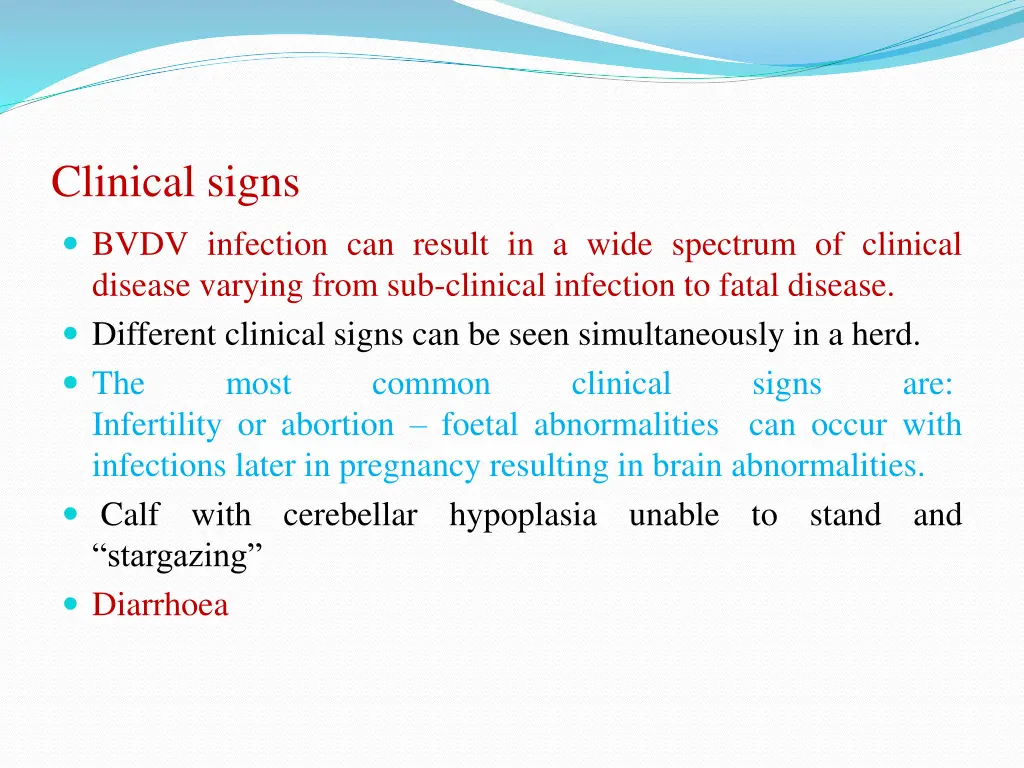 clinical signs