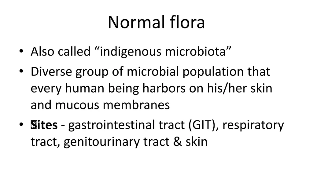 normal flora