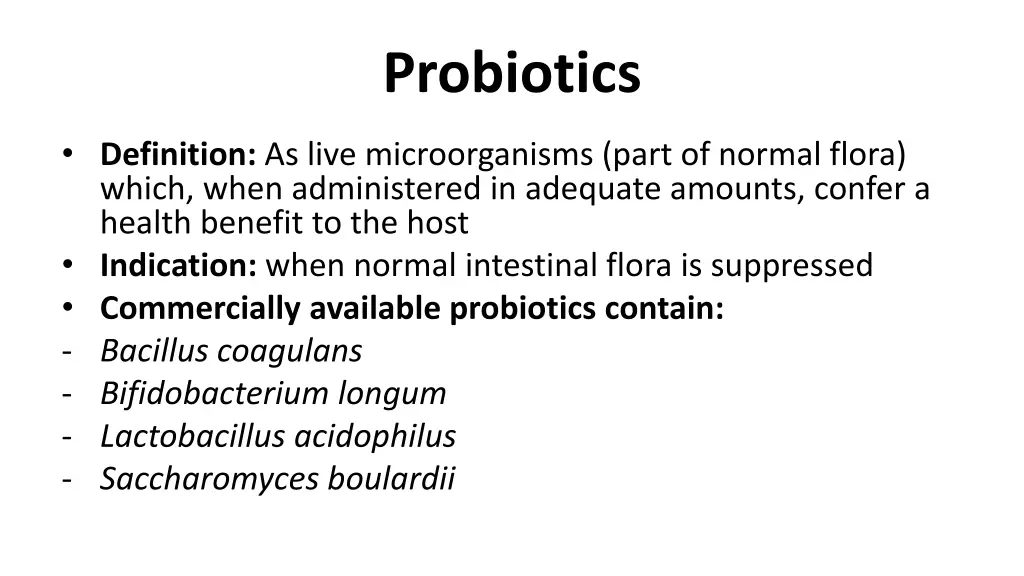 probiotics