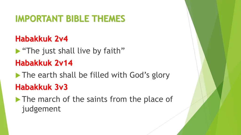 important bible themes