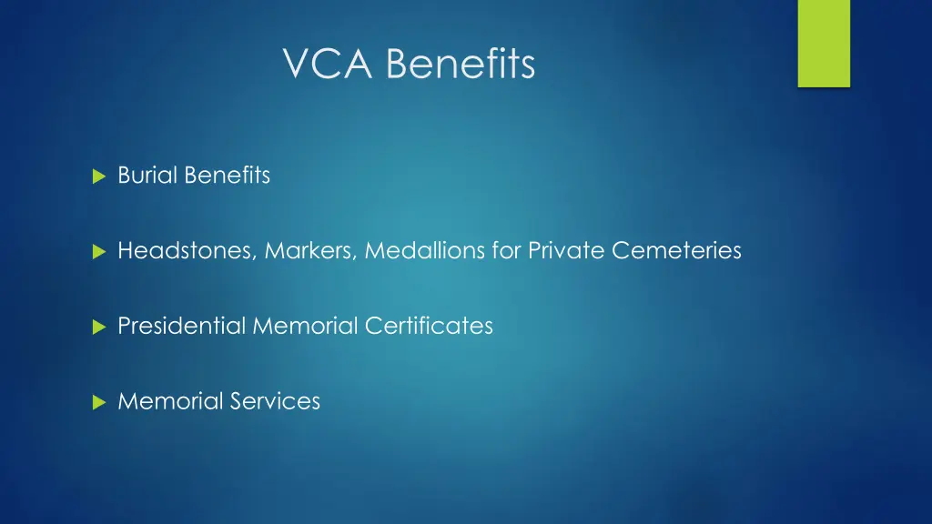 vca benefits