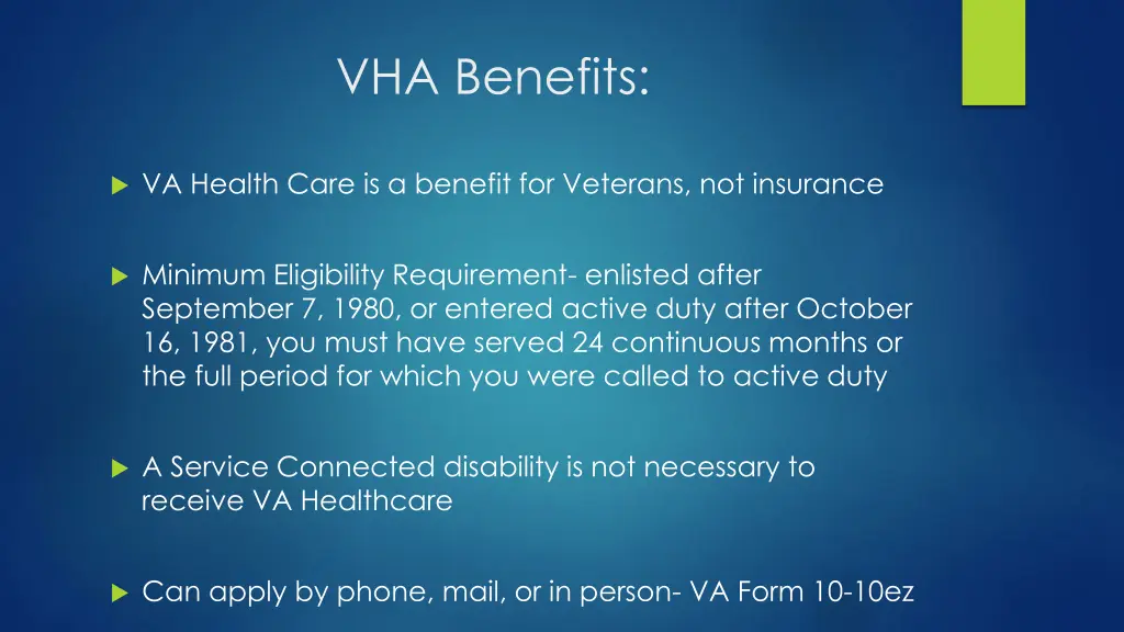 vha benefits