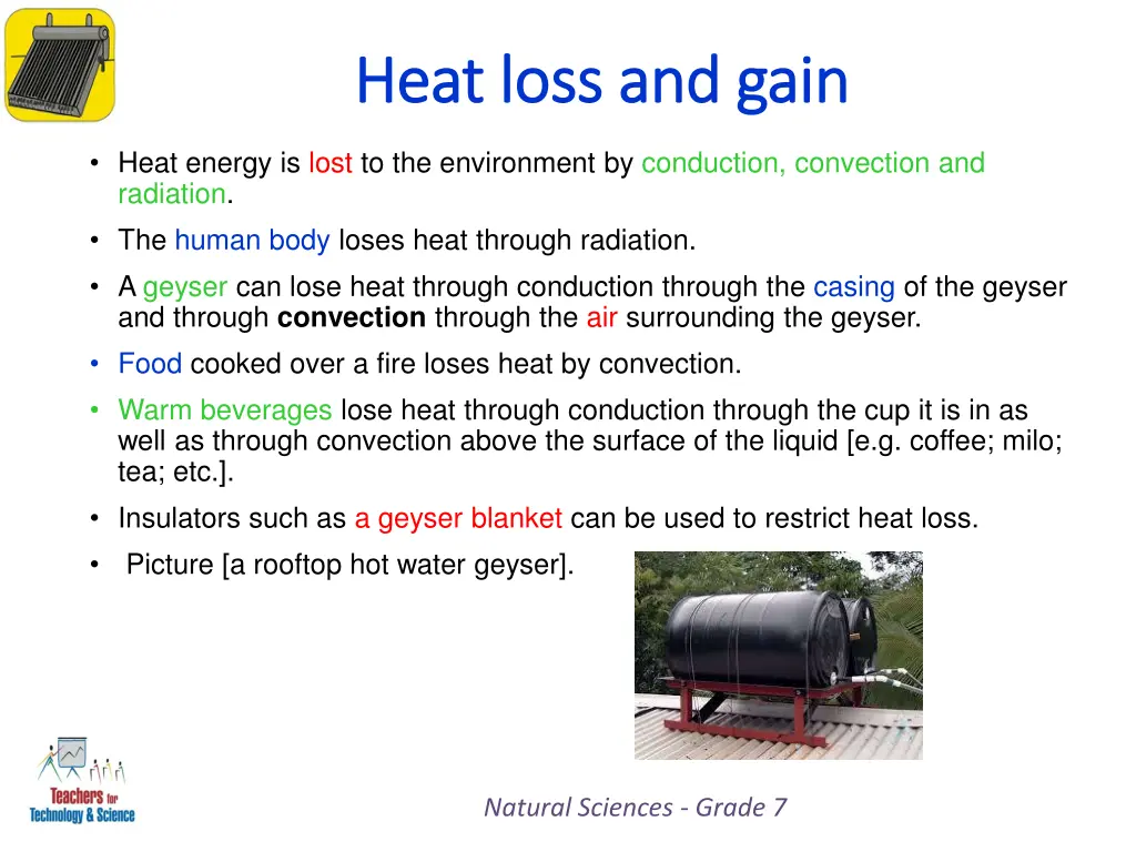 heat loss and gain heat loss and gain