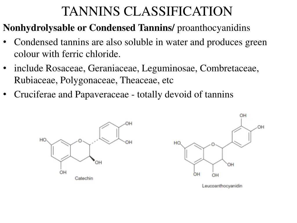 tannins classification nonhydrolysable 1