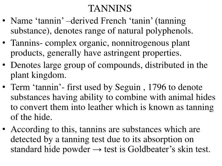 tannins