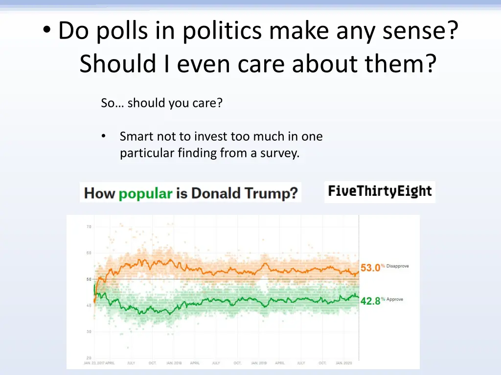 do polls in politics make any sense should i even 5