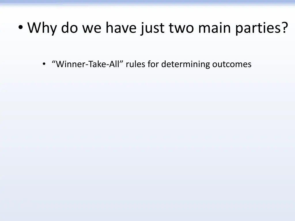 why do we have just two main parties 1