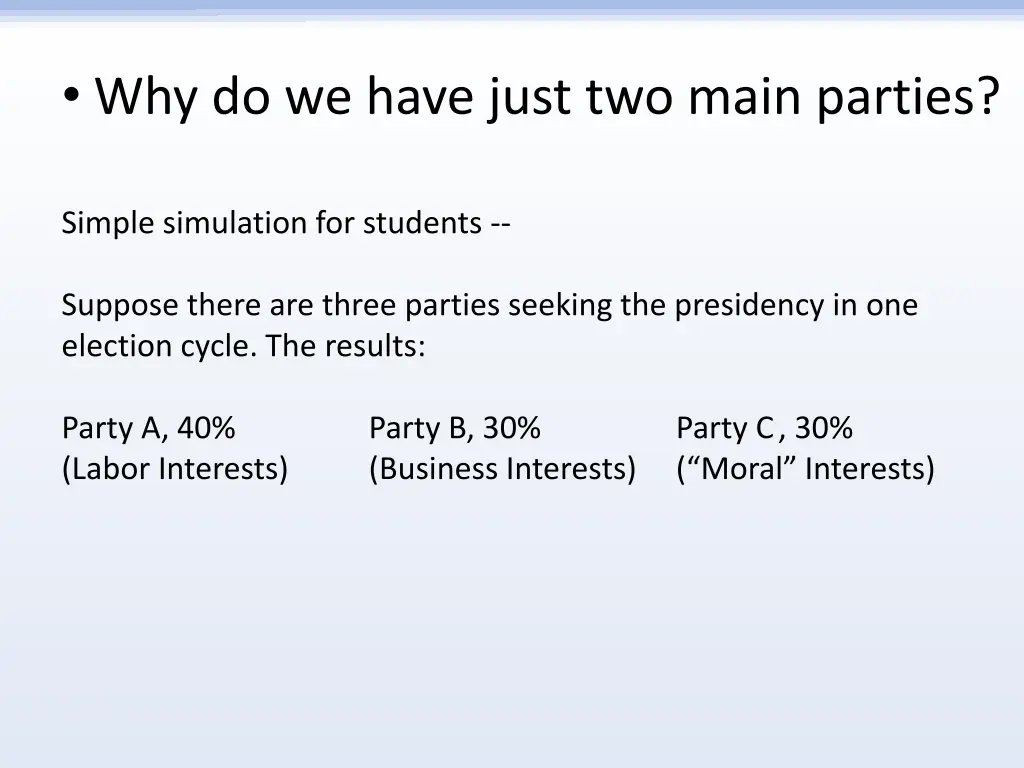 why do we have just two main parties 2