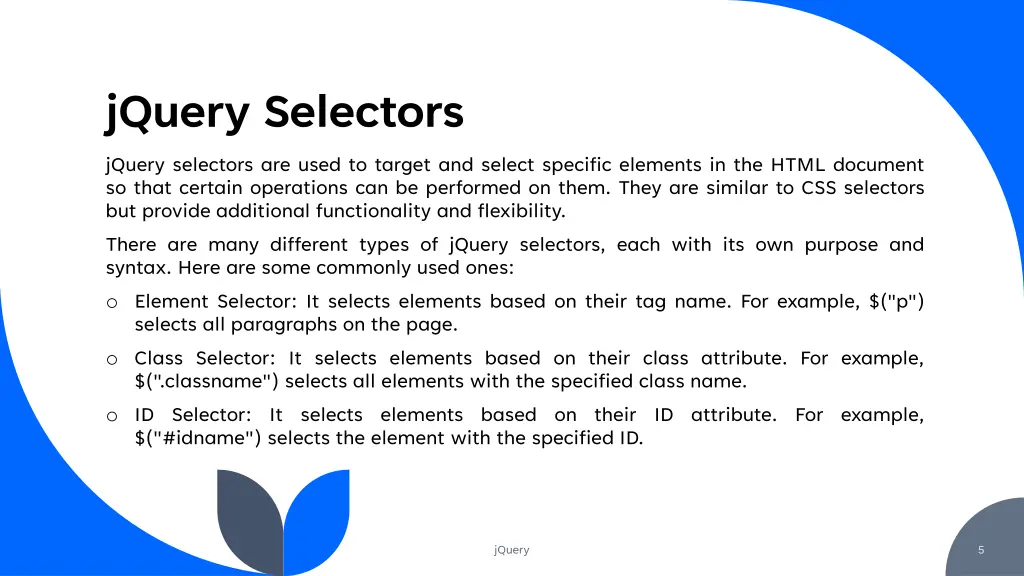 jquery selectors