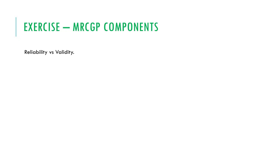 exercise mrcgp components