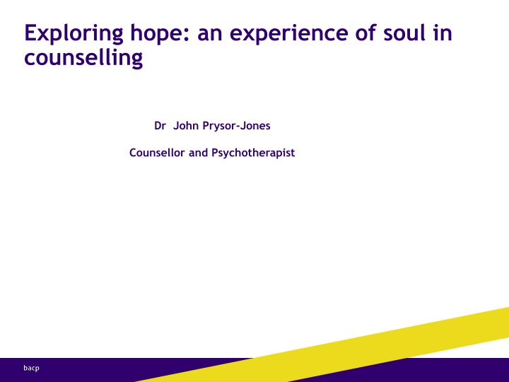 exploring hope an experience of soul