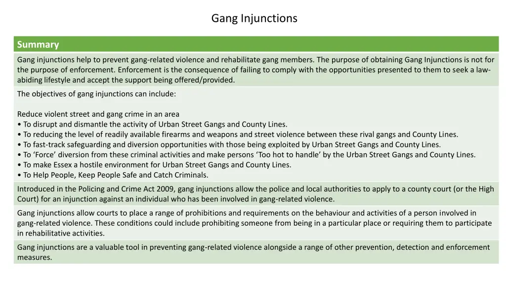 gang injunctions