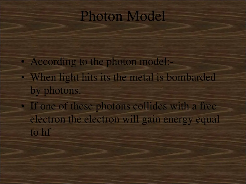 photon model