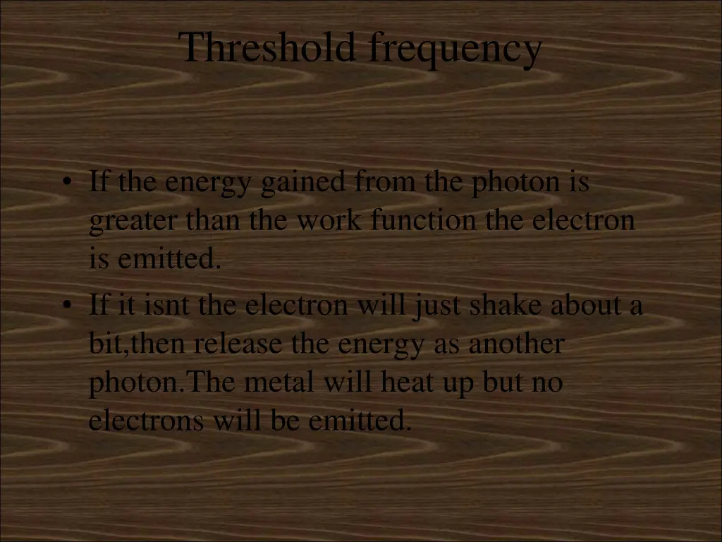 threshold frequency