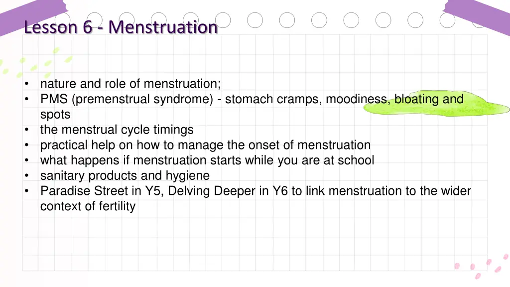 lesson 6 menstruation