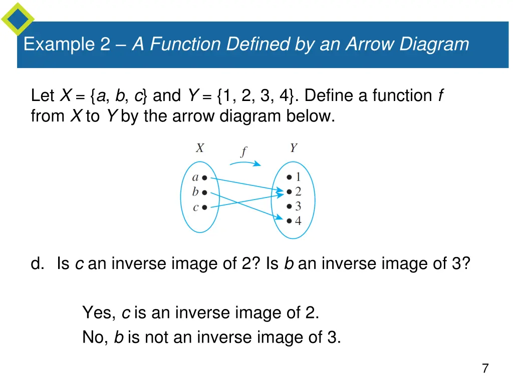 example 2 a function defined by an arrow diagram 3