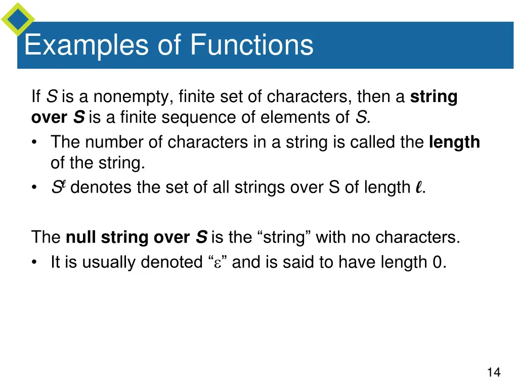 examples of functions