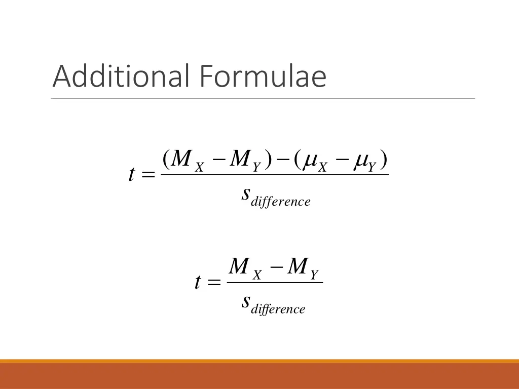 additional formulae