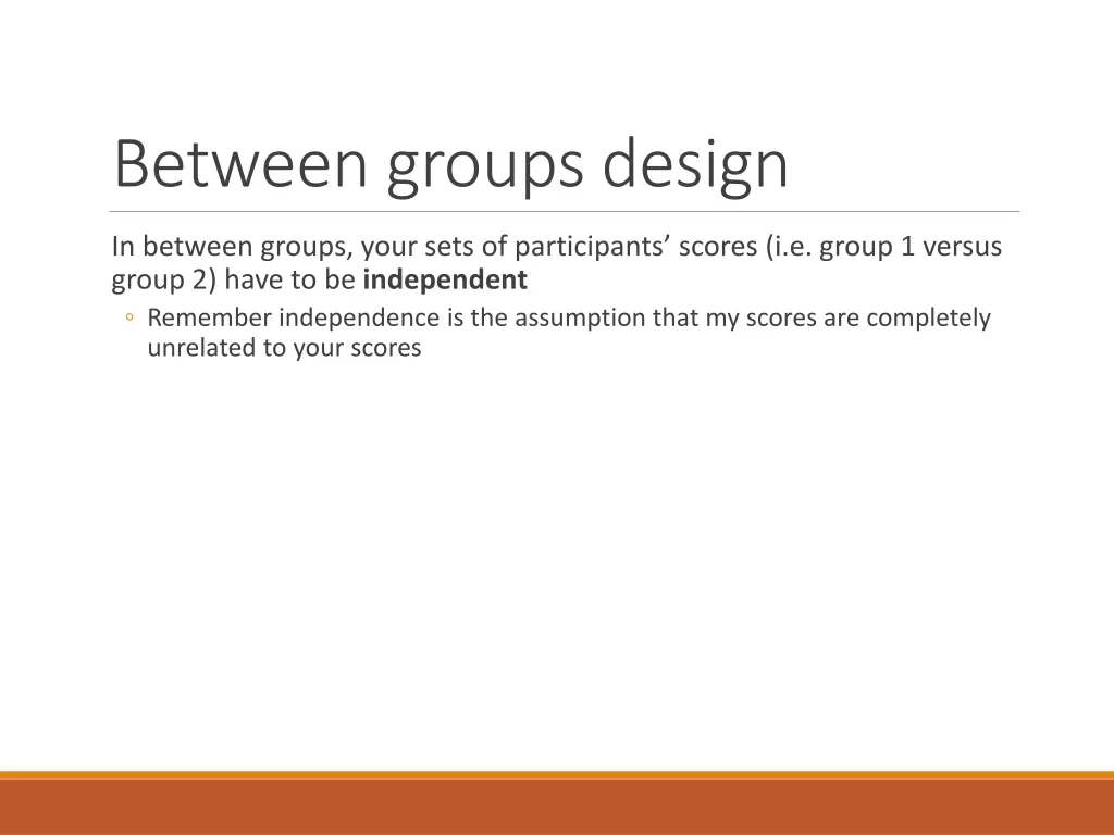 between groups design