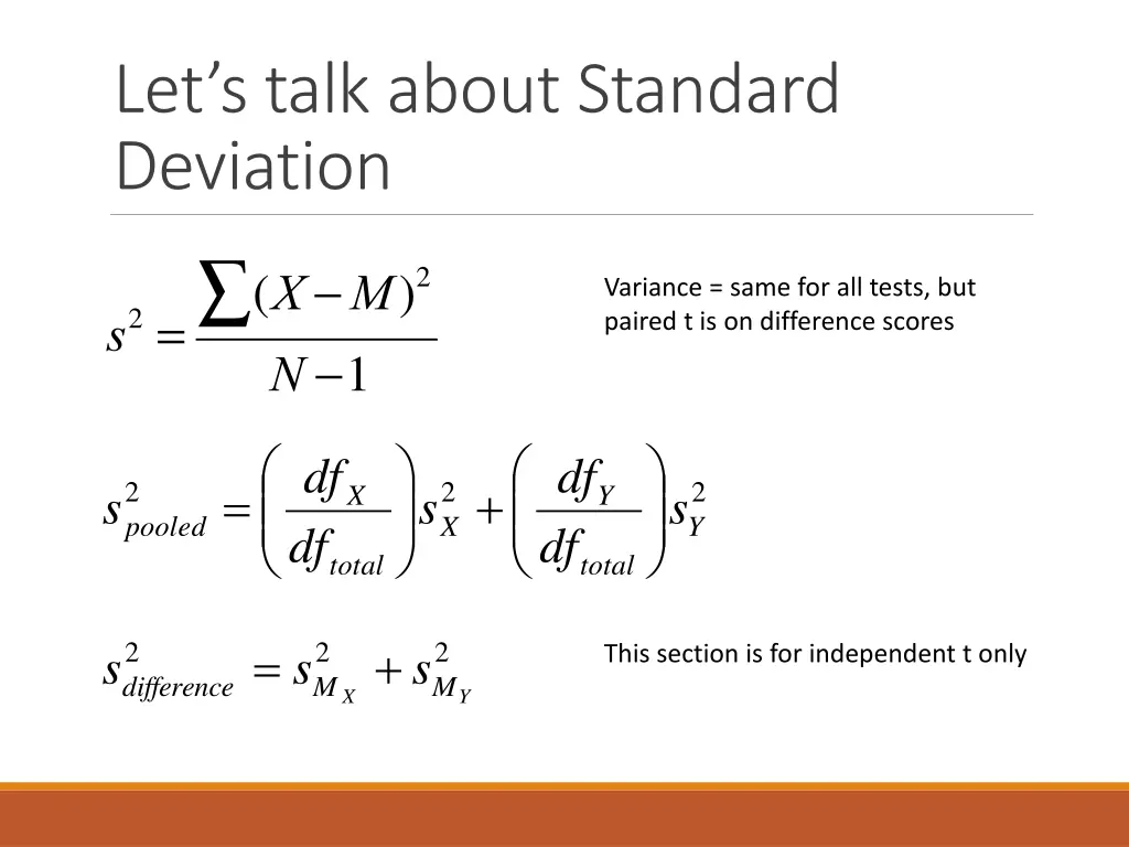 let s talk about standard deviation n 1 1