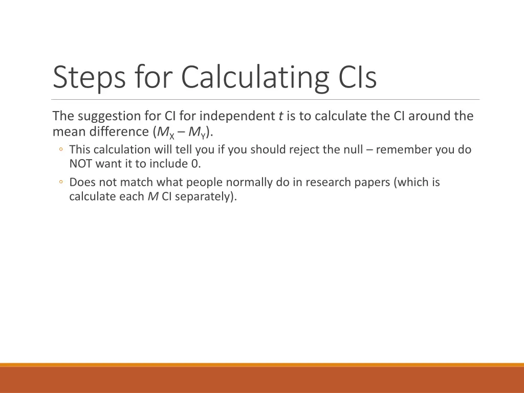 steps for calculating cis