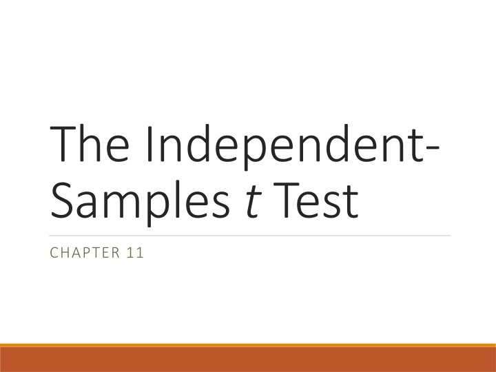 the independent samples t test