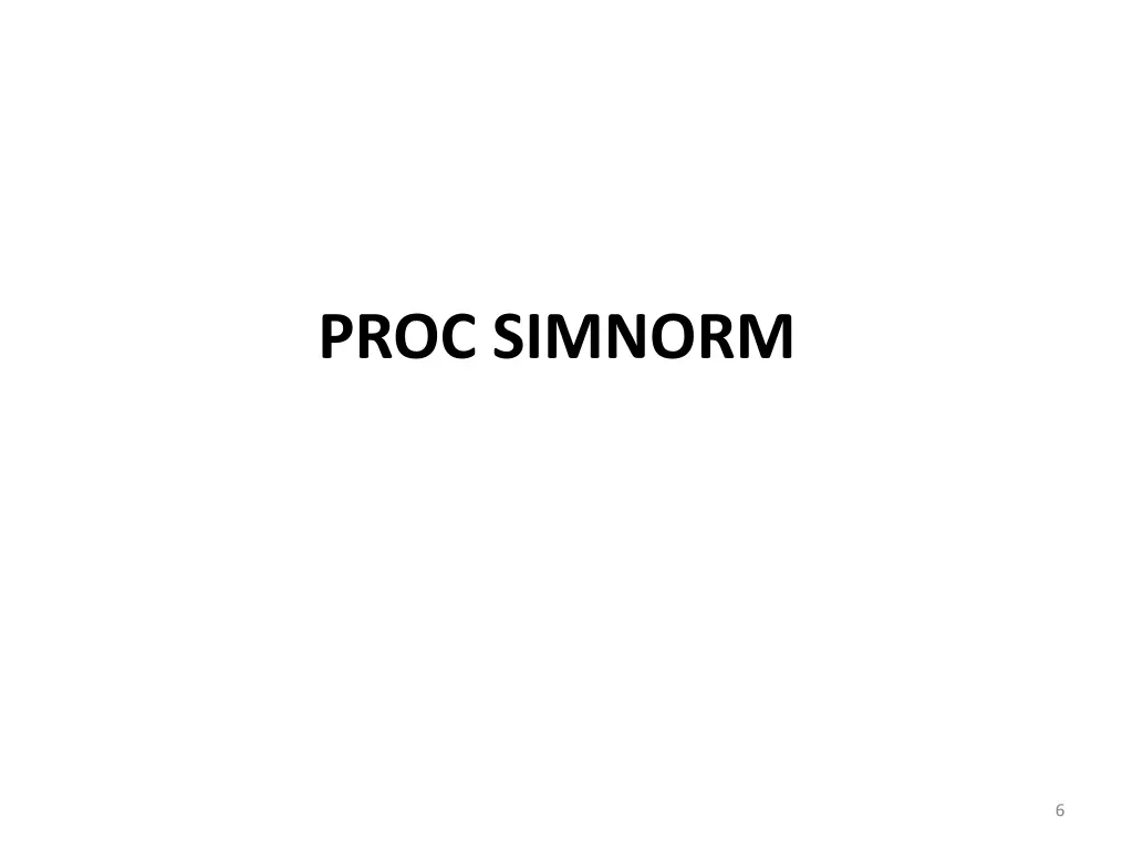 proc simnorm