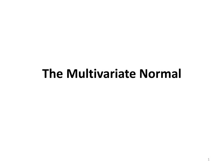 the multivariate normal