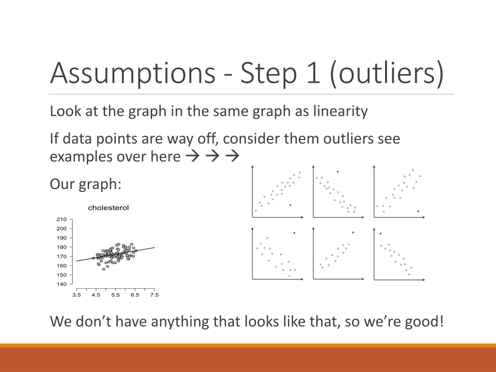 assumptions step 1 outliers