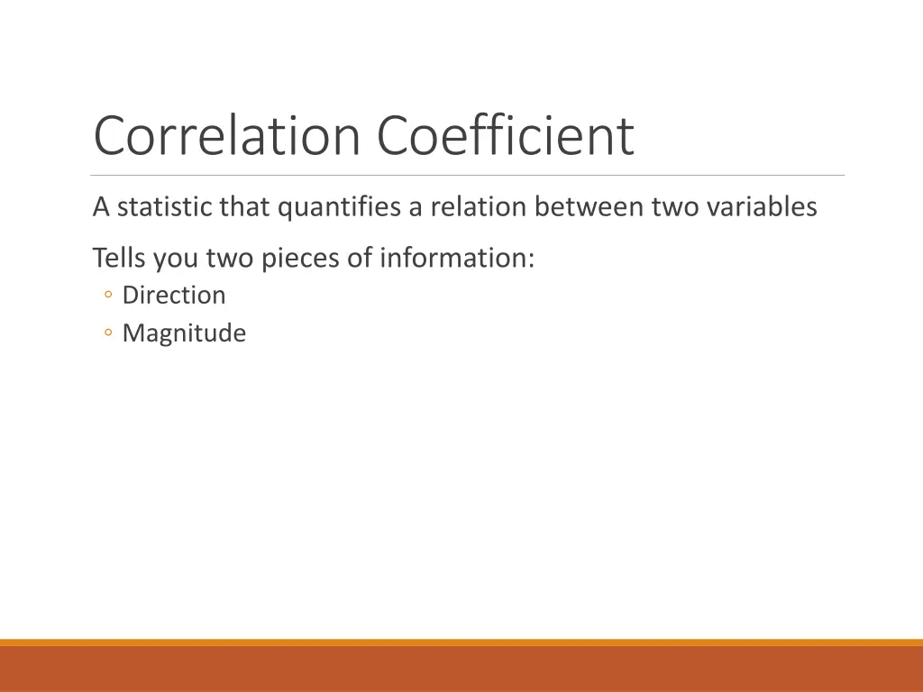 correlation coefficient