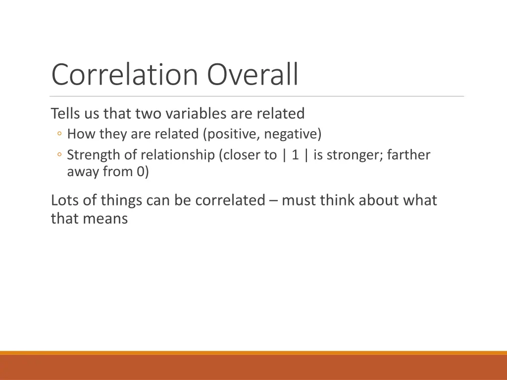 correlation overall