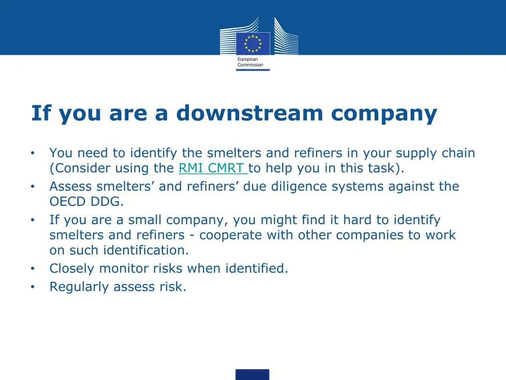 if you are a downstream company