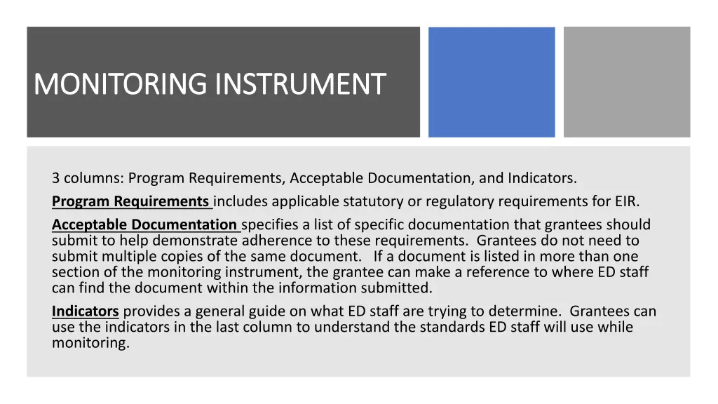 monitoring instrument monitoring instrument 1