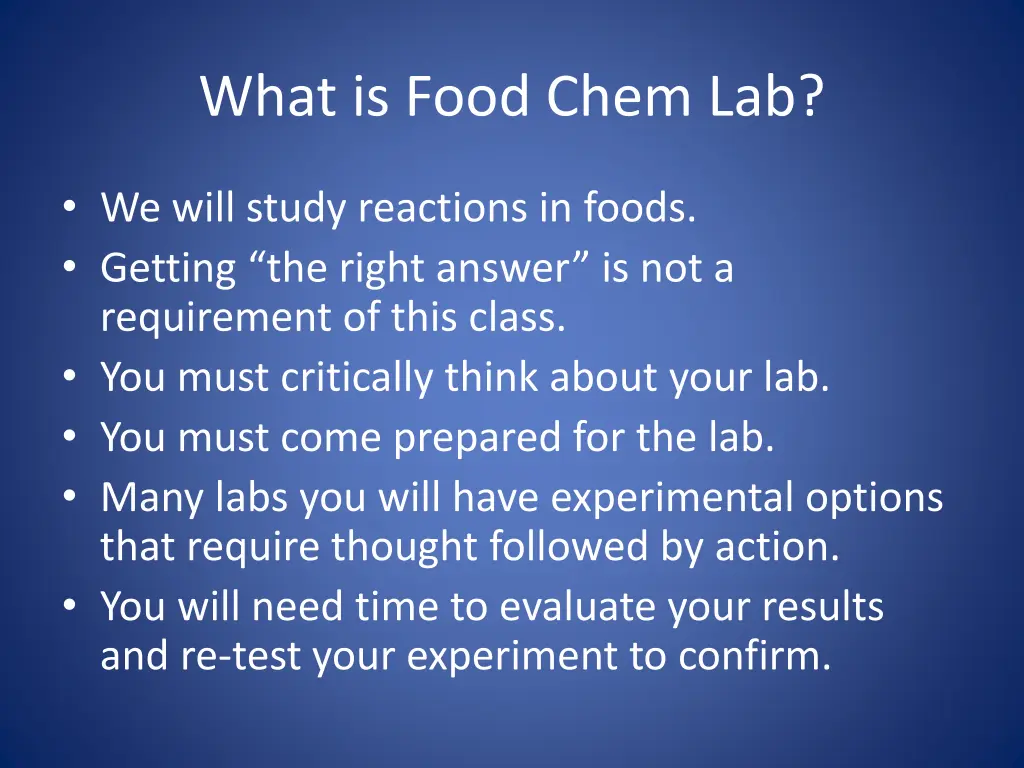 what is food chem lab