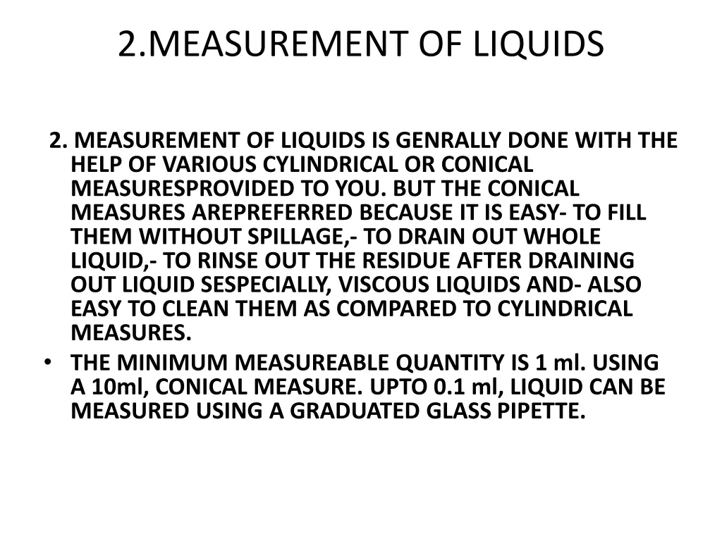 2 measurement of liquids