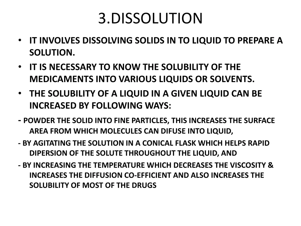 3 dissolution