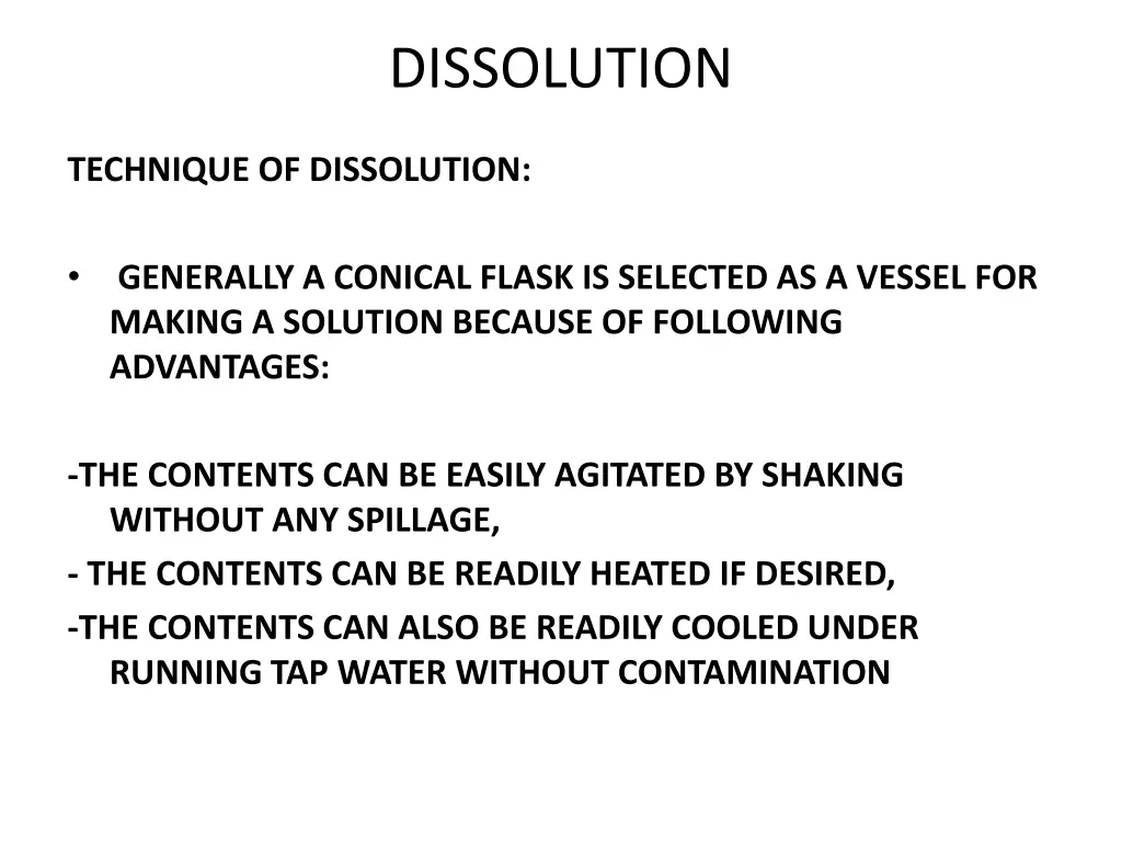 dissolution