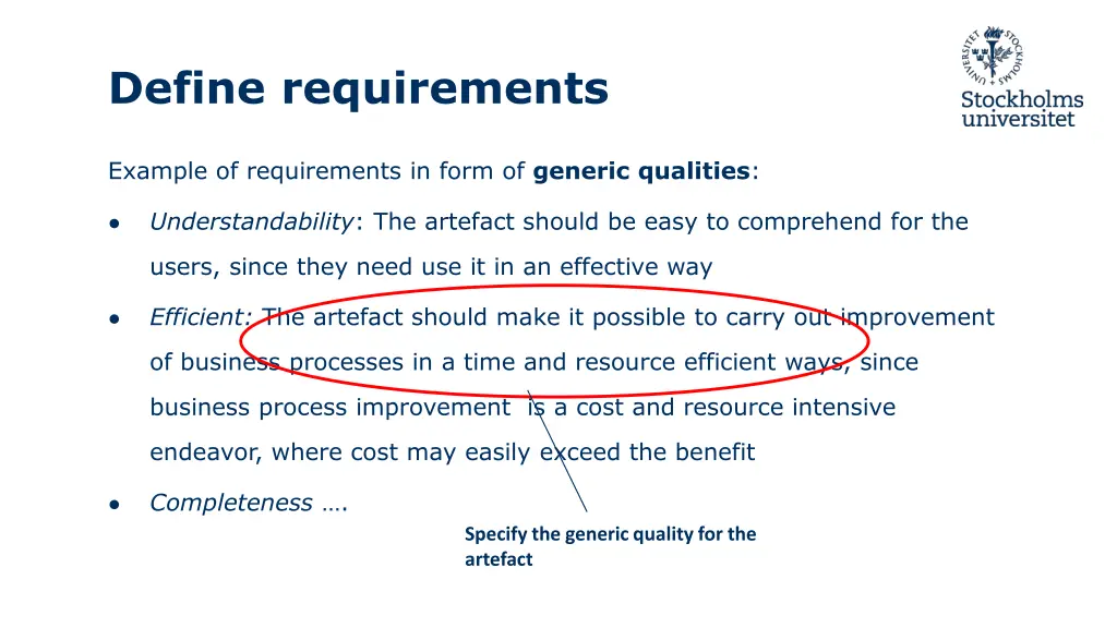 define requirements