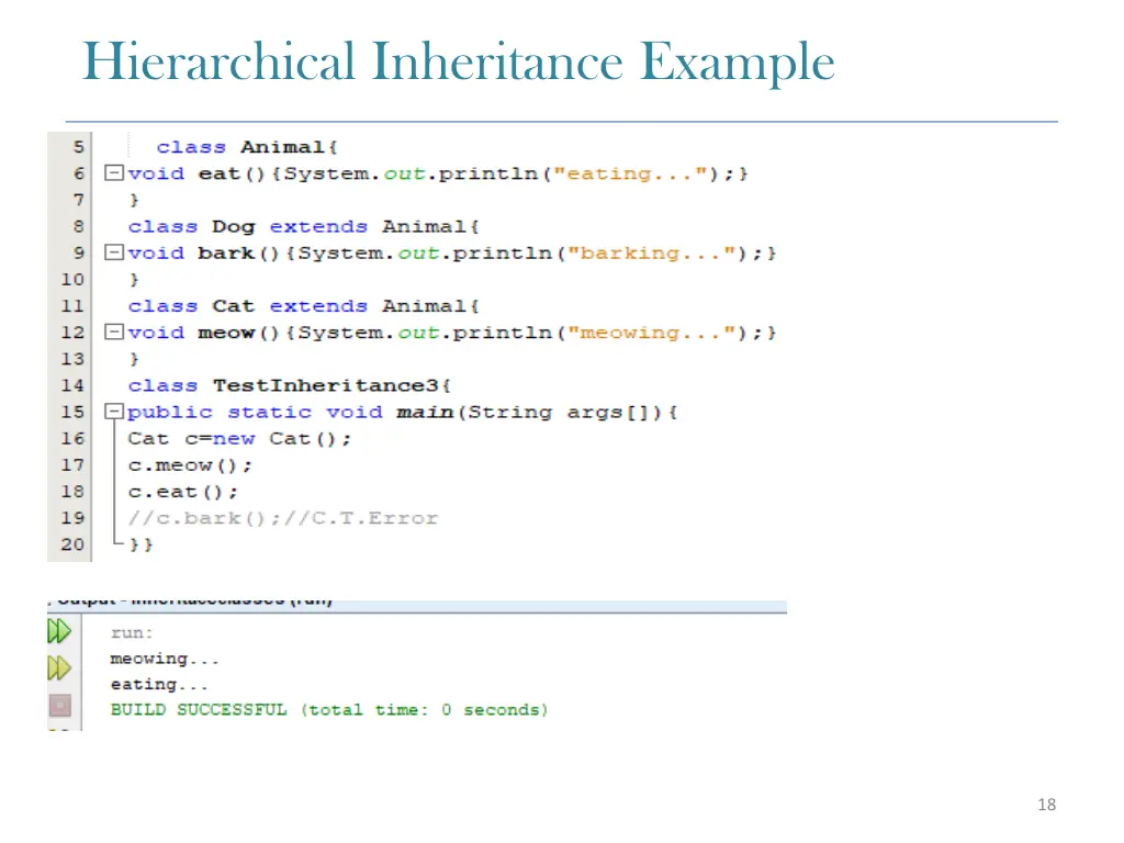 hierarchical inheritance example i