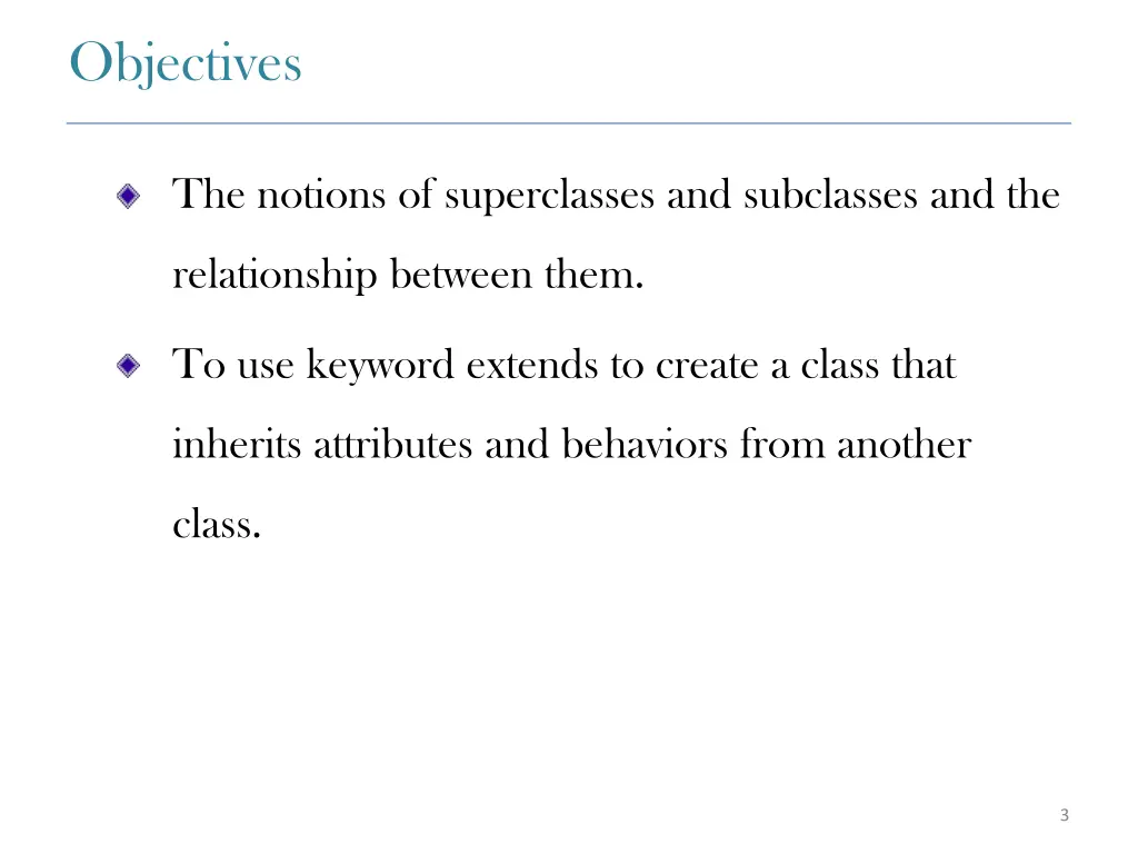 objectives