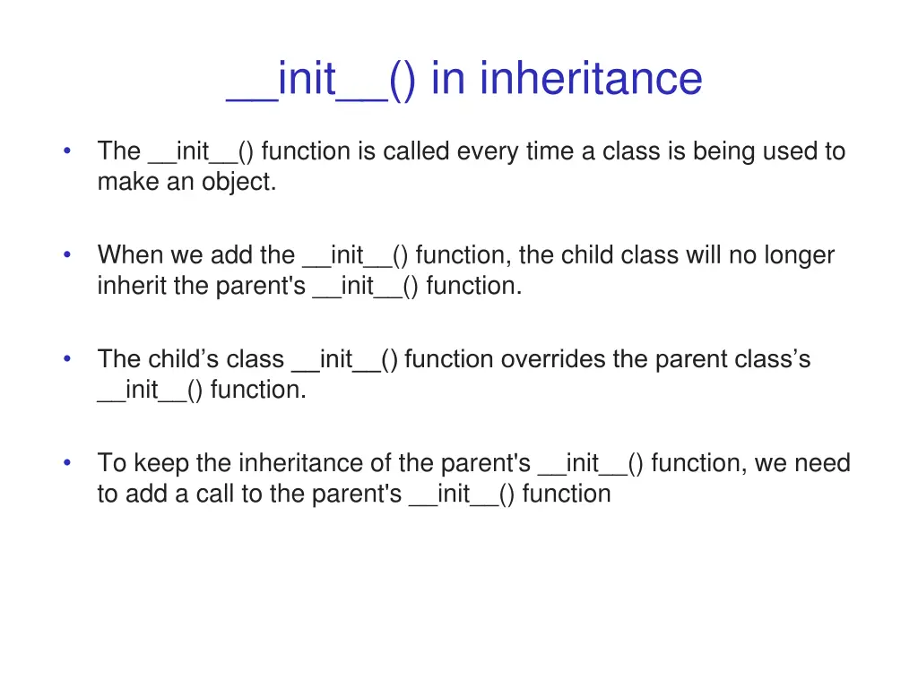 init in inheritance