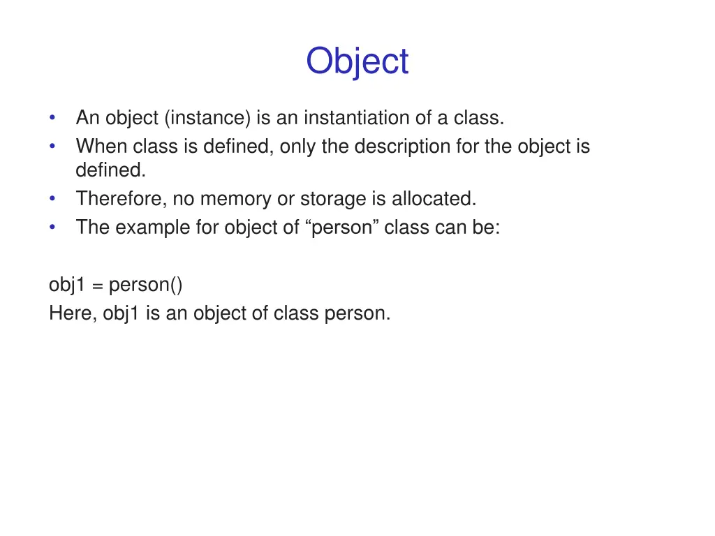 object